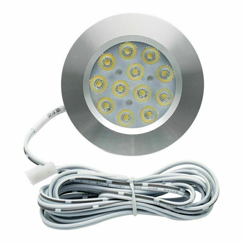 10x 12V Warm White LED Embedded Interior Dome Ceiling Light For RV Boat Camper