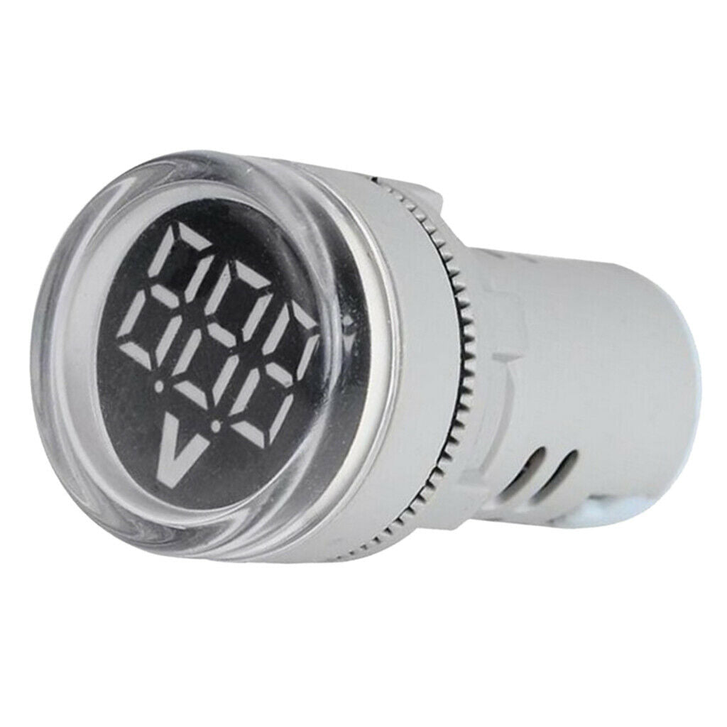Voltmeter AC 12-500V Voltmeter Power Monitor LED Indicator Light White