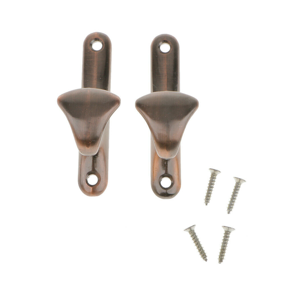 2Pcs Zinc Alloy Drapery Door Curtain Tiebacks Holdback Wall Hooks Cooper