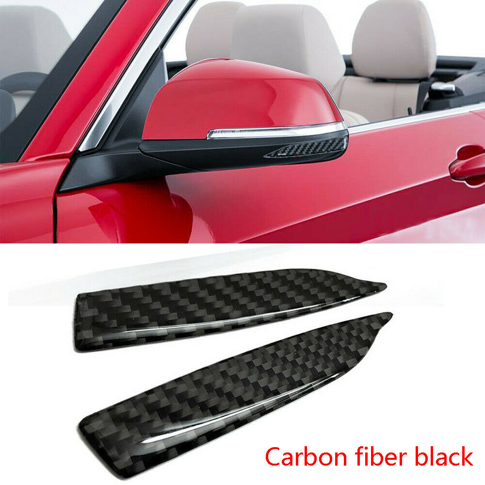Universal Car Carbon Fiber Rearview Mirror Trim Protection Stickers Decoration