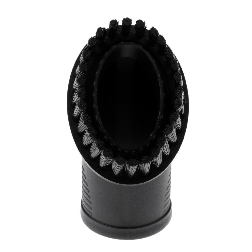 2 pcs Universal 32mm/1.25" Dia. Vacuum Bristle Brushes Dust Brush Black