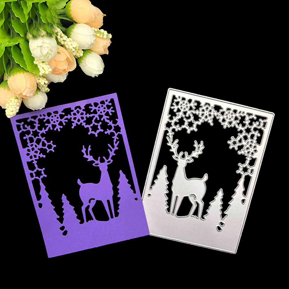 Christmas Tree Elk Snowflake Metal Cutting Die Stencil Scrapbook Embossing HOT