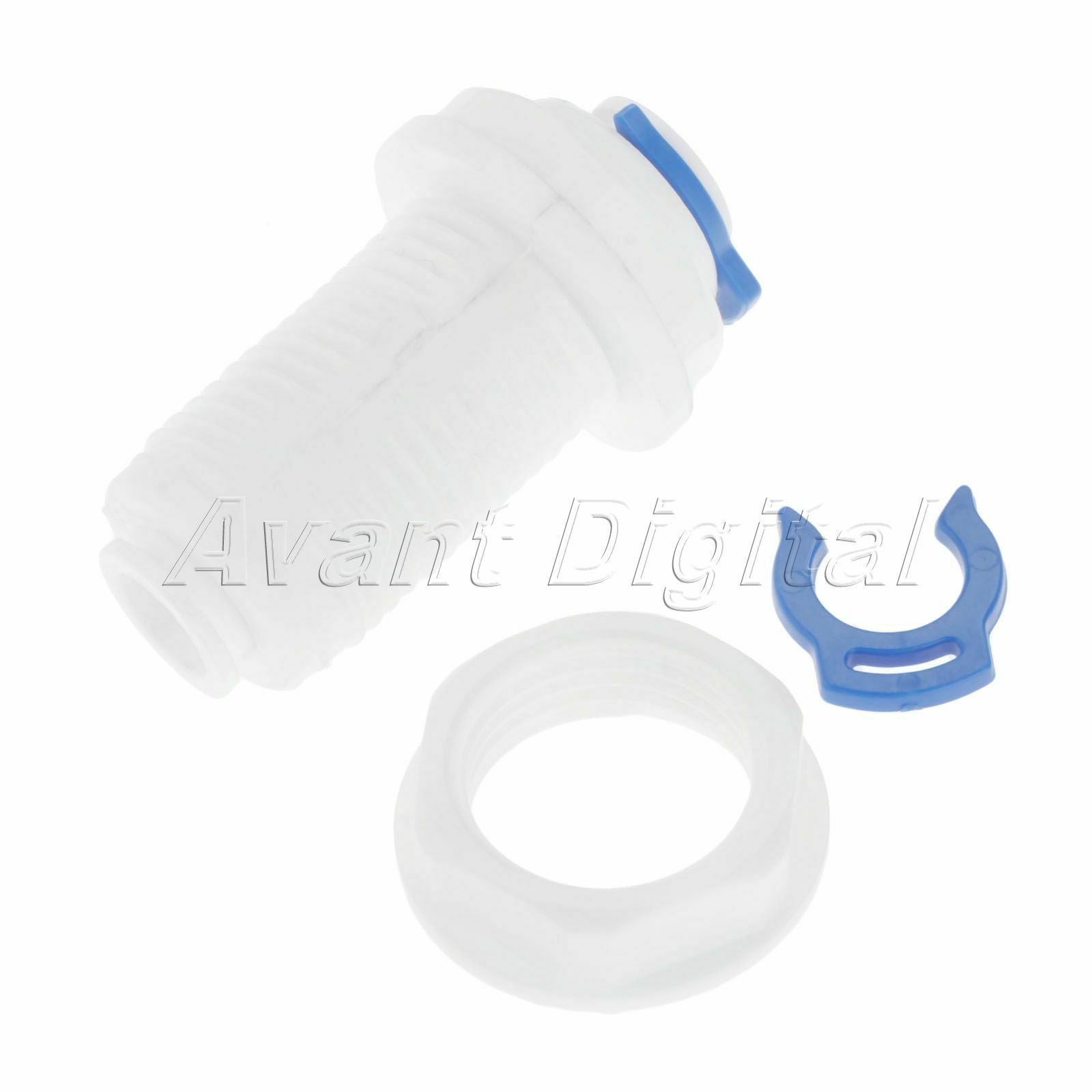 2x Quick Connector Water Filter Bulkhead for Reverse Osmosis RO System Fittings