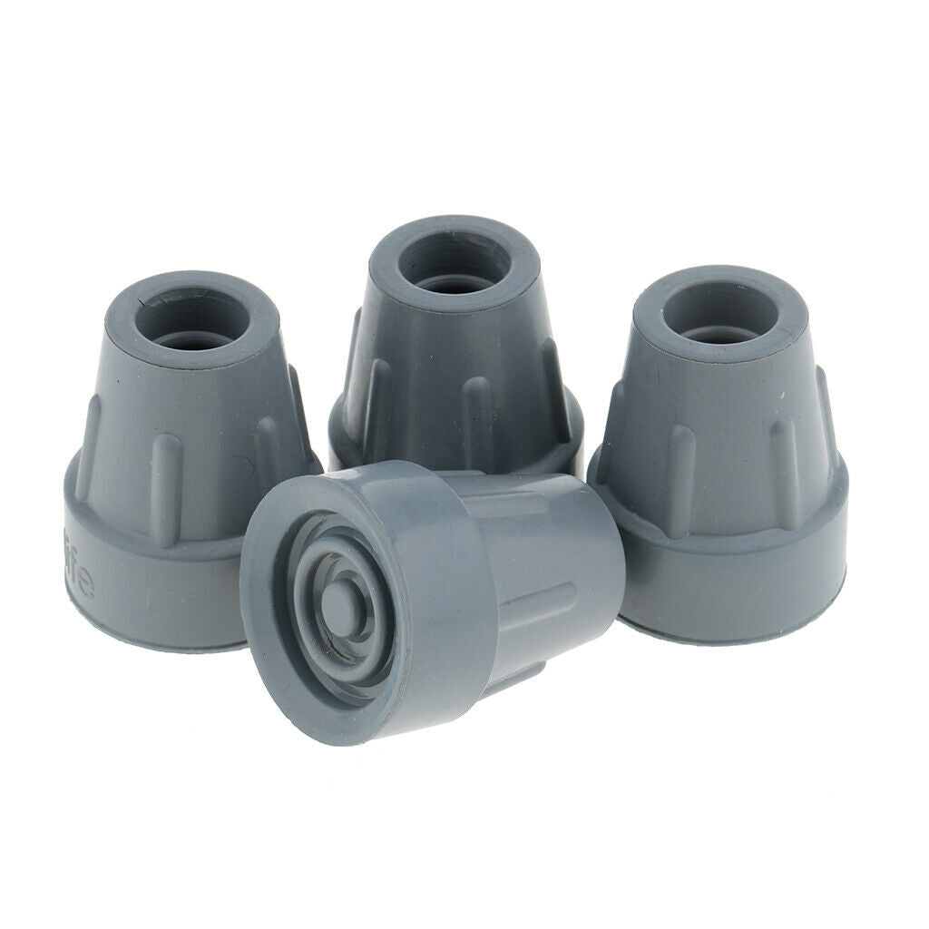4Pcs Anti-skid Walking Stick Tip Protector Rubber Crutch Tips Grain Cane Pad