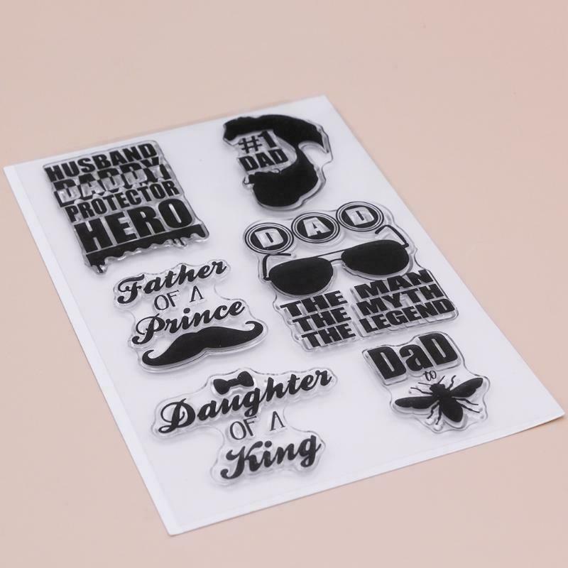 Dad Silicone Clear Seal Stamp DIY Scrapbooking Embossing Photo Album Decorative