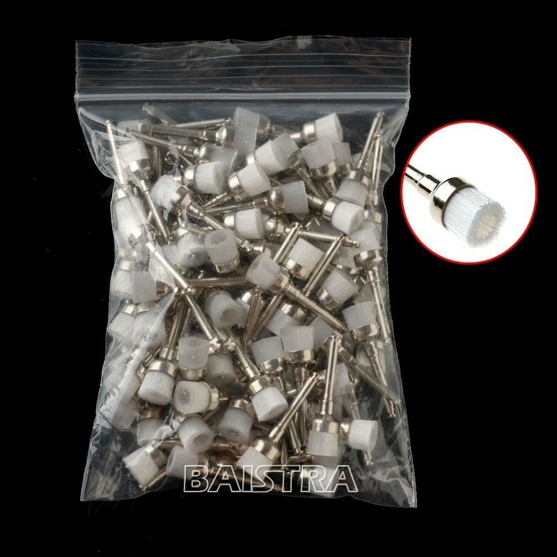 5X AZDENT Dental Prophy Polishing Brush Bowl Shape Brushes White Nylon PB-370