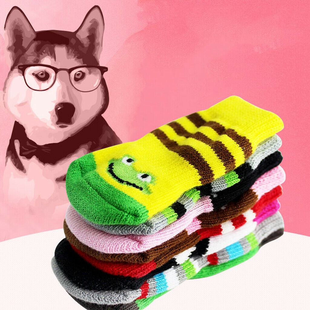 Lot of 8pcs Dog Socks Winter Socks for Dogs Socks for Dogs And Cats