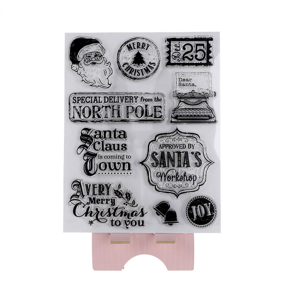 Christmas Santa Transparent Silicone Clear Stamp Scrapbook Embossing Album.l8