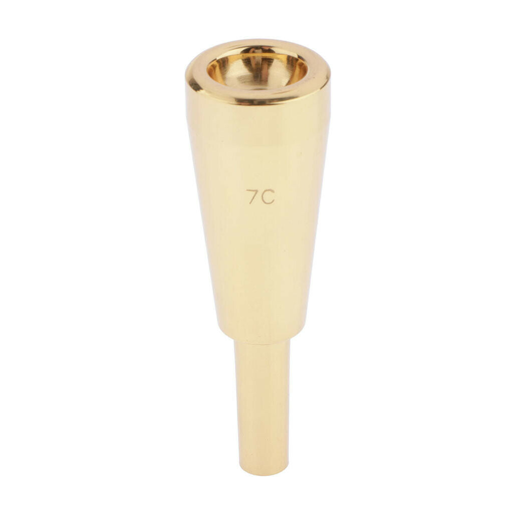 Trumpet Mouthpiece Beginner Gift Professional 3C/7C Size Golden Plated