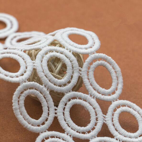4 Yards Milk silk embroidery Circle Lace DIY curtain/home decoration Accessories