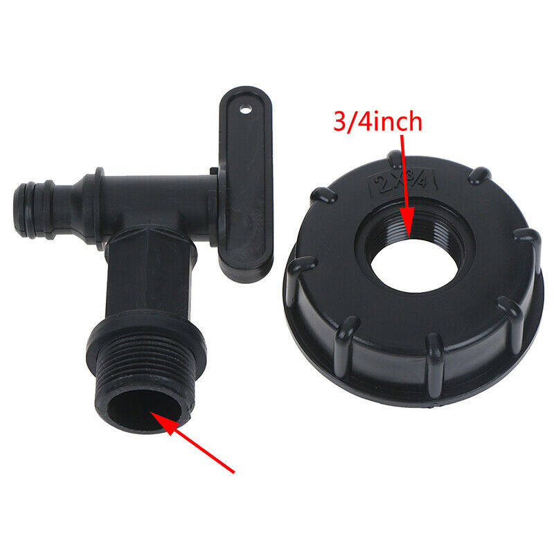 1000L IBC 3/4" Water Tank Hose Garden Adapter Fittings With Switch Connector SJ