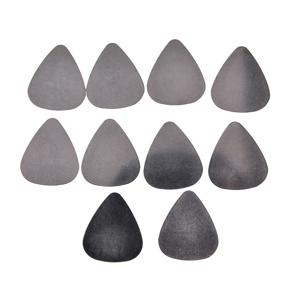 10X bass guitar picks stainless-steel acoustic electric guitar plectrum·0..l8