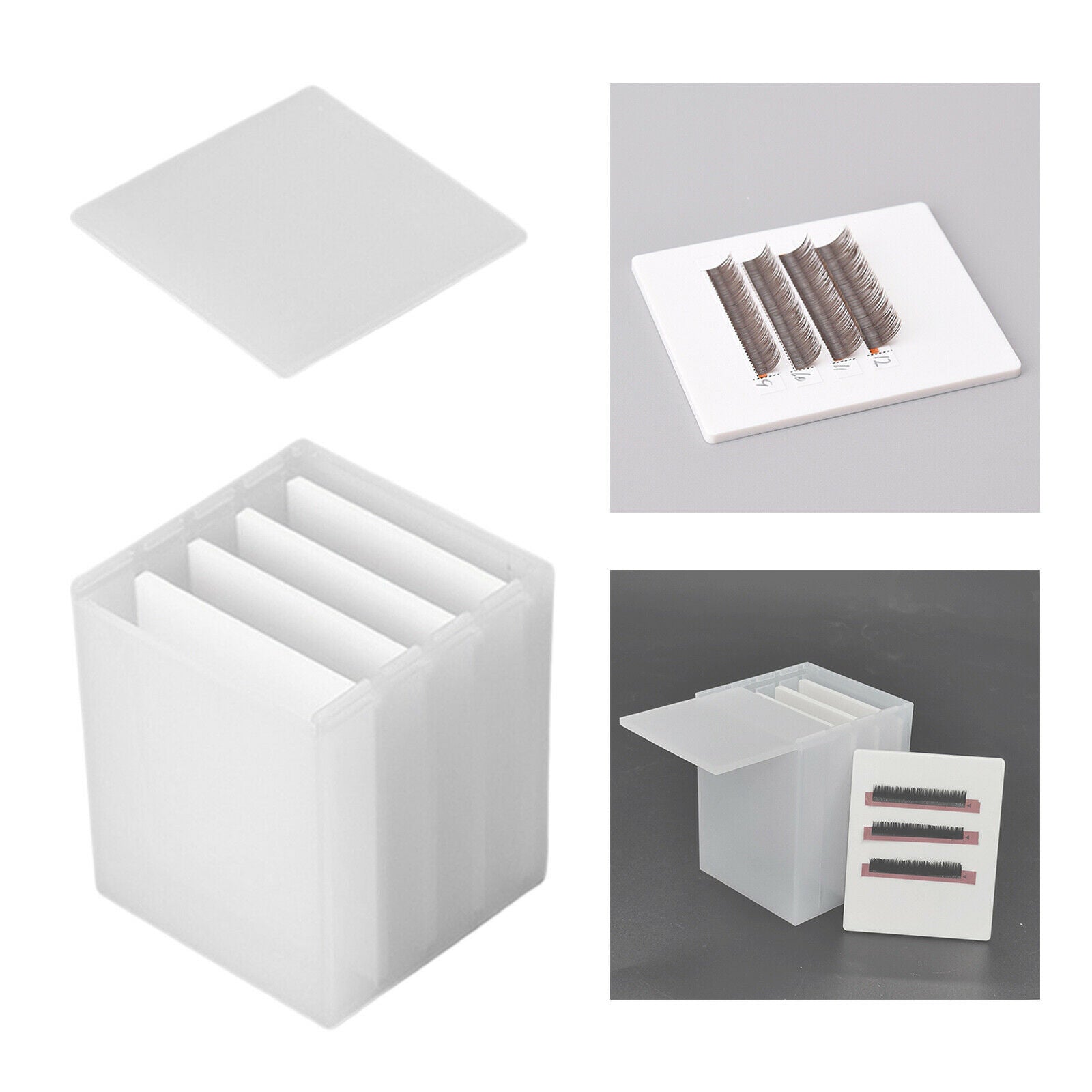 Compact Eyelash Storage Box Case Makeup Display for Grafting Eyelash Travel