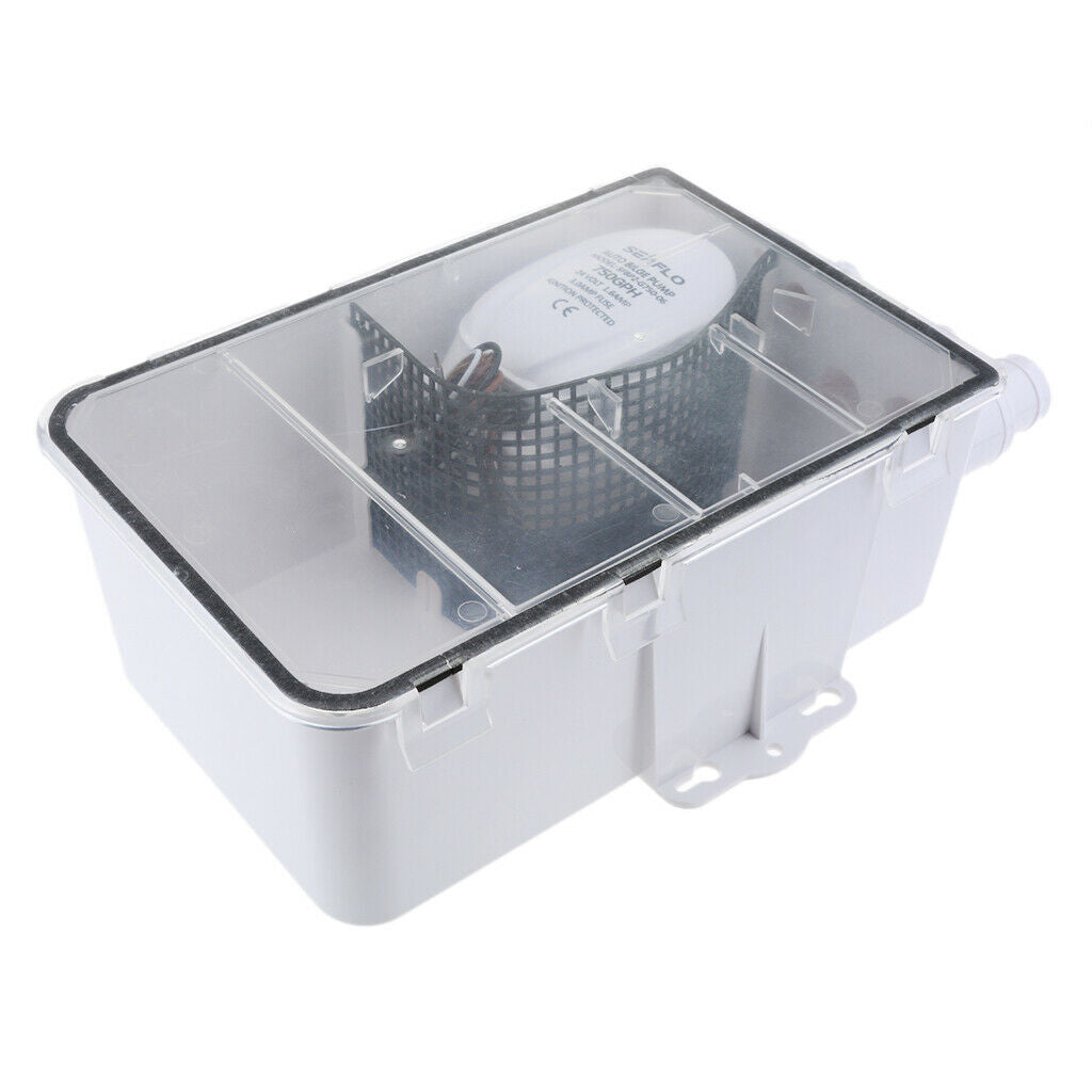 Shower Sump Pump In 24V 600GPH System Auto Bilge Drain Box Air Vent Boat