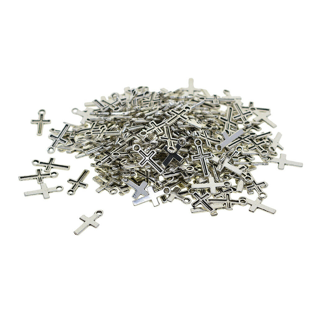 200 Pieces Cross Shape Pendants Chain Pendants Charms Pendants for Diy Jewelry