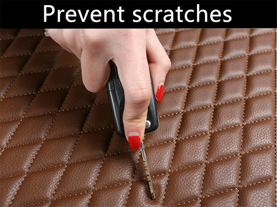 Full Surrounded Pu Leather Car Seat Covers & Car Floor Mats Front+Rear Universal