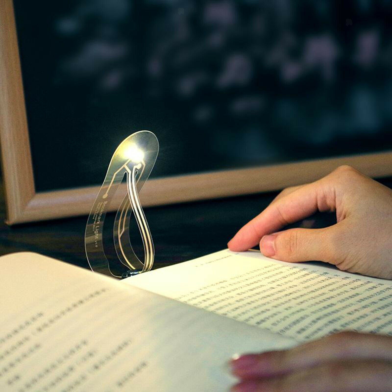 Clear Book Light for Kids, Warm White, Brightness for Eye Protection, LED Clip