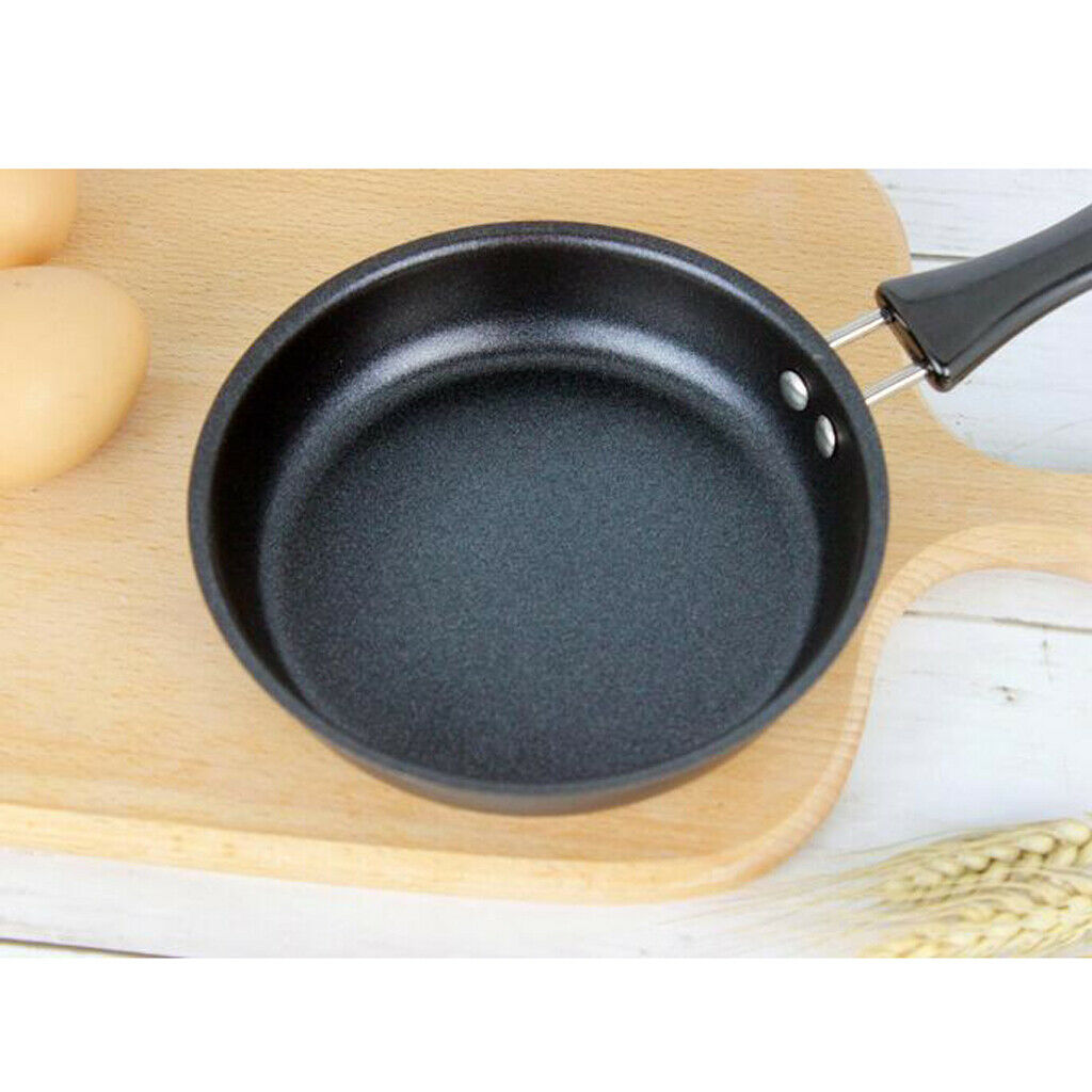 12cm Mini Non-stick Round Frying Egg Pan Iron Coating Kitchen Cookware 3pcs
