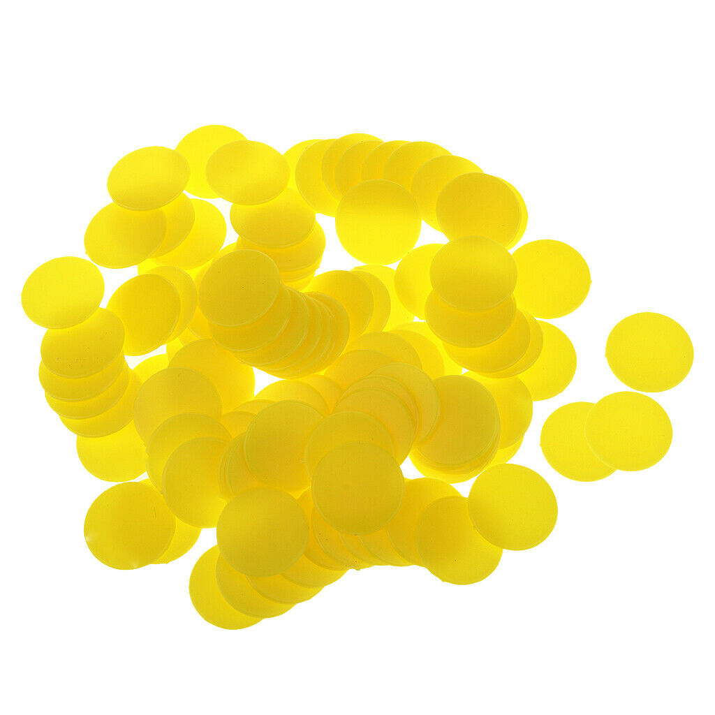 300x Plastic Math Poker Chips 18mm for Board Family Games Red/Blue/Yellow