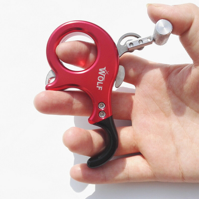 Archery Release Aids 3 or 4 Finger Grip Compound Bow Thumb Caliper Trigger Red