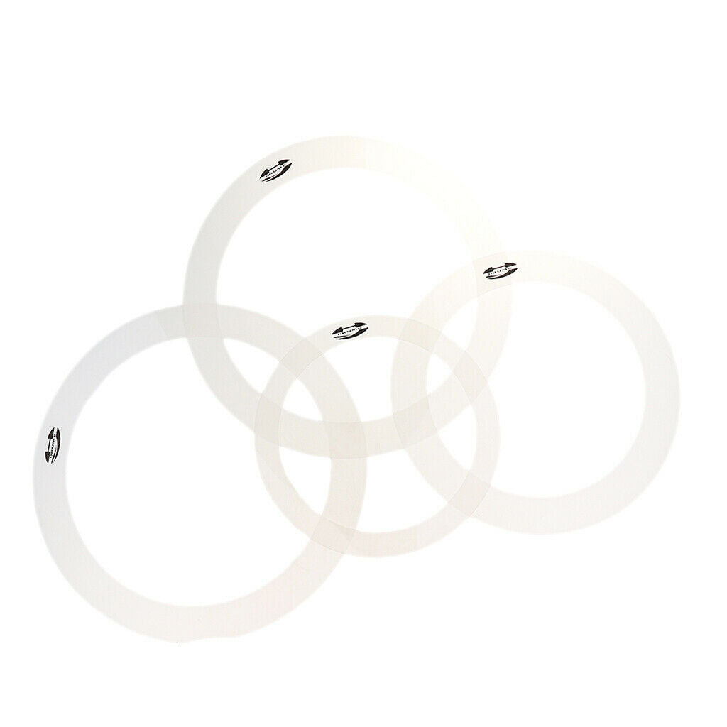 4Pcs PET 10'' 12'' 14'' 14'' Bass Drum Tone Control Rings Eliminate Overtone