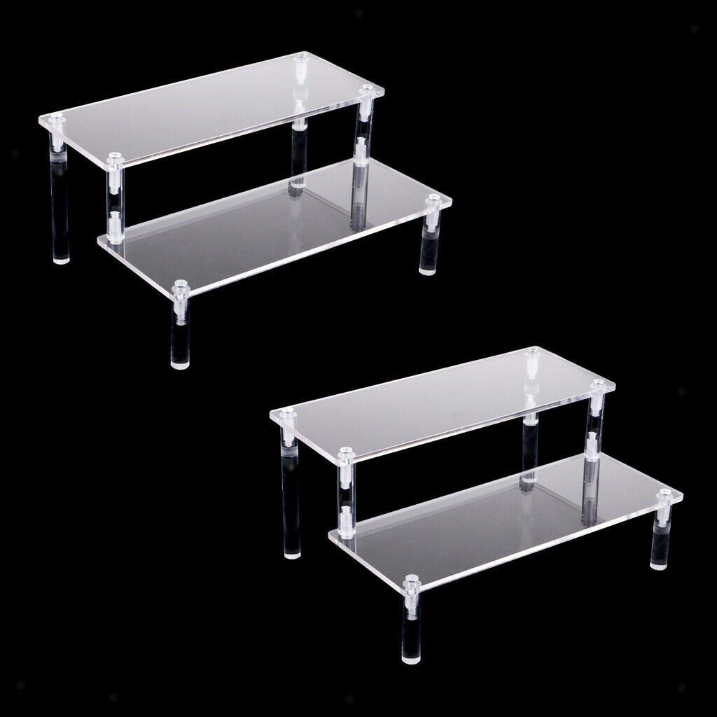 2pc Acrylic Shelf 2Tier Display Rack for Cupcake makeup perfume collectibles