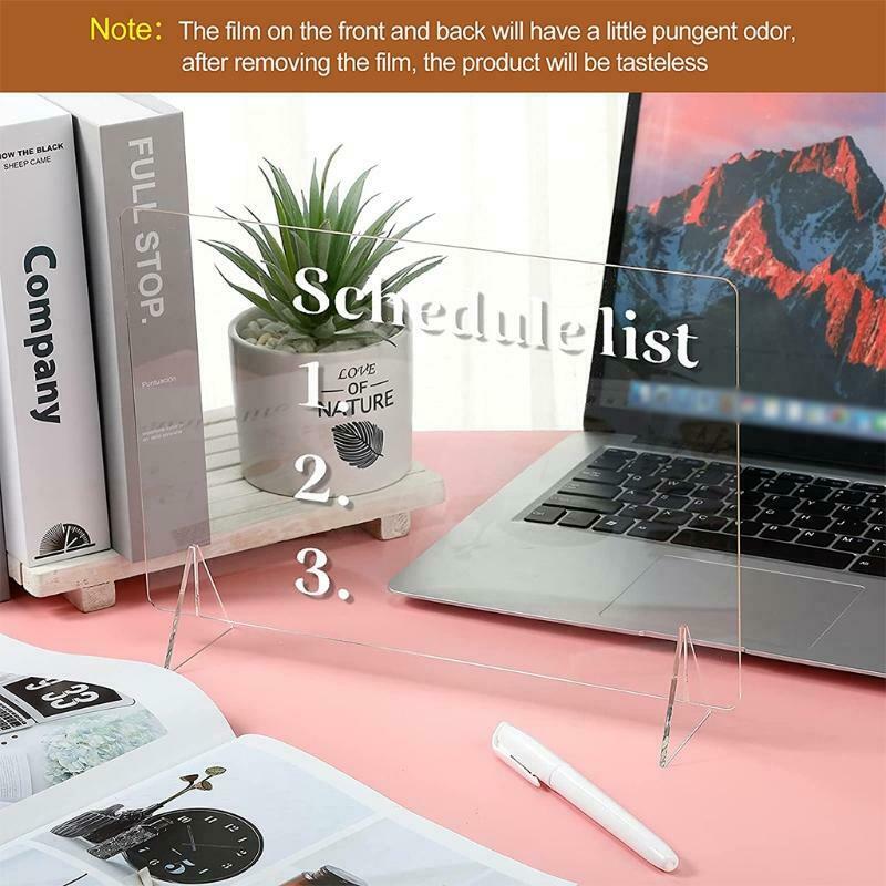 Erasable Board and Marker Desk Decoration Kitchen Menu Libraries Acrylic