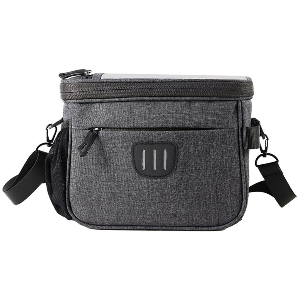 Bike Basket with Phone Bag High Capacity Accessories for Outdoor Travel