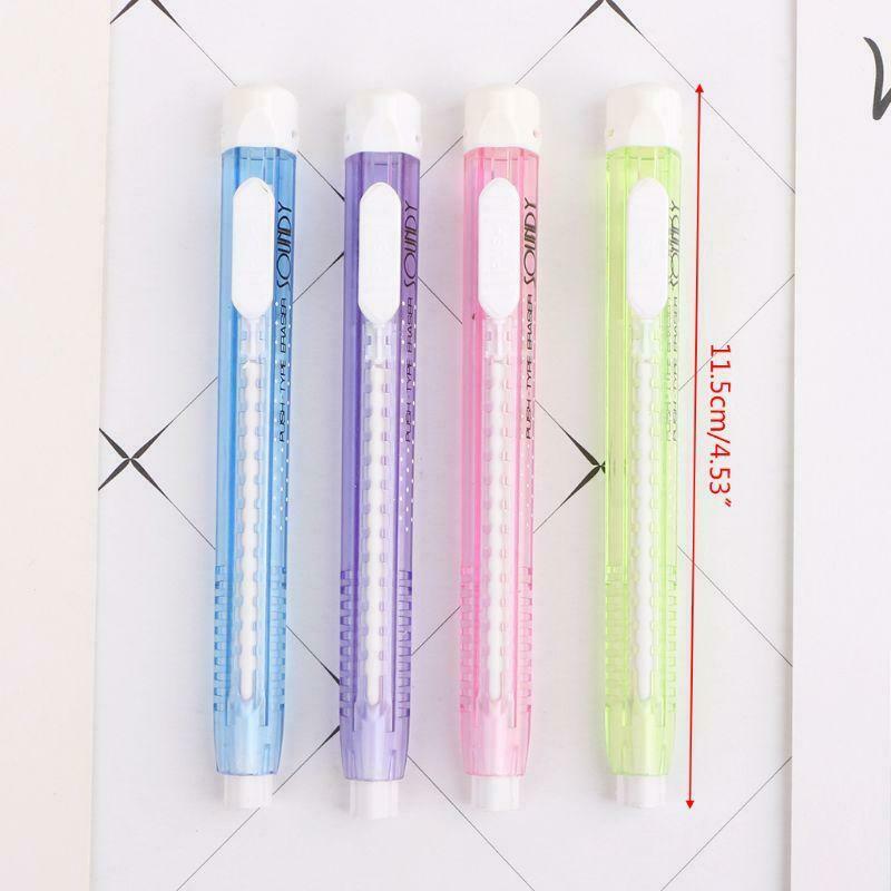 Mechanical Pen Shape Eraser Rubber Retractable Stationery School Supplies