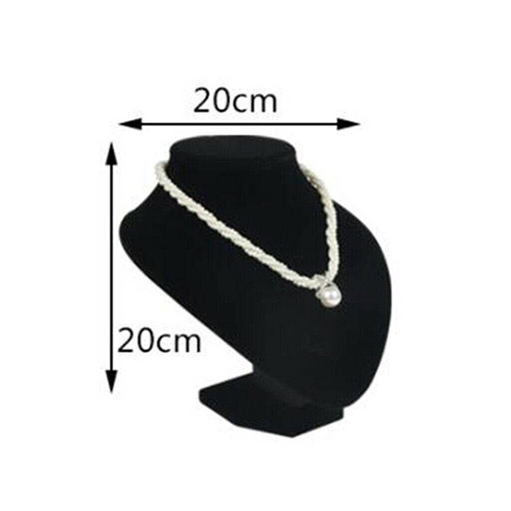 Necklace Pendant Display Bust Manikin Rack Stable 20x20x17 Velvet&Wooden
