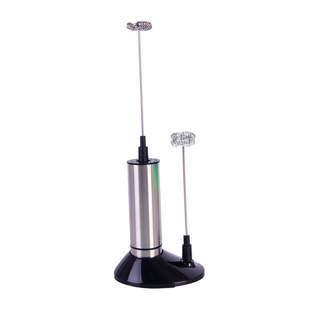 Double Spring Whisk Electric Milk Frother Kitchen Mixer Hand Milk Foamer