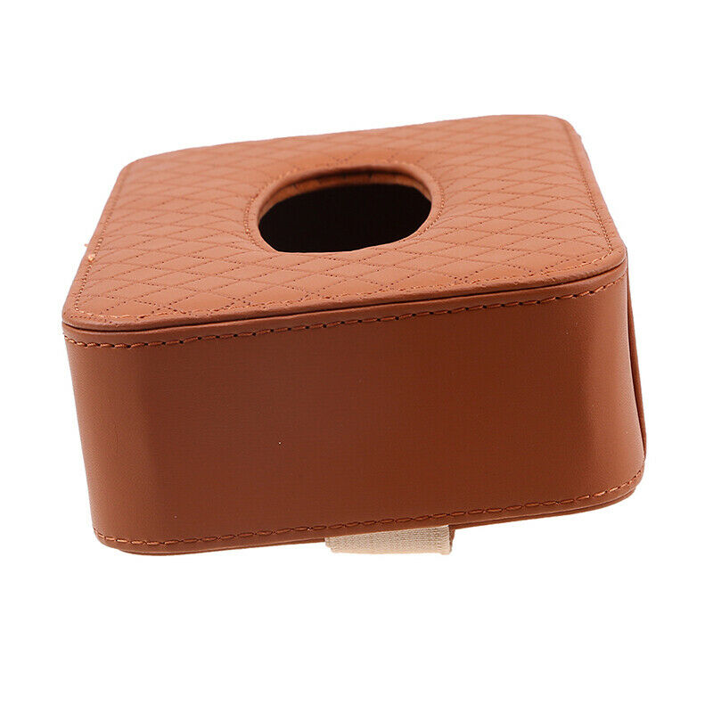Universal Car Tissue Box Leather Organizer Napkin Holder Paper Towel Storage