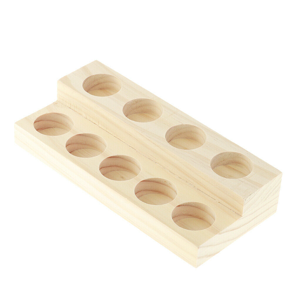 9 Slots Wooden Essential Oil Bag Box Display Rack , Portable Carrying Case