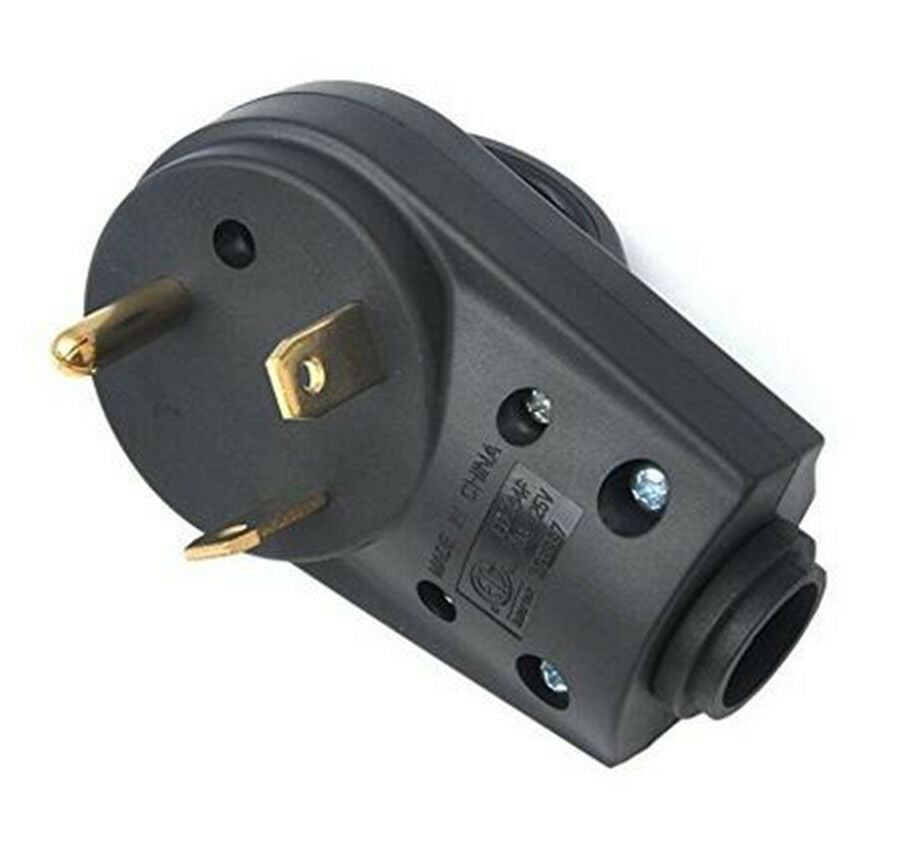 125V/30A Male Plug Handle Electrical Plug Adapter for RV Trailer Camper Caravan