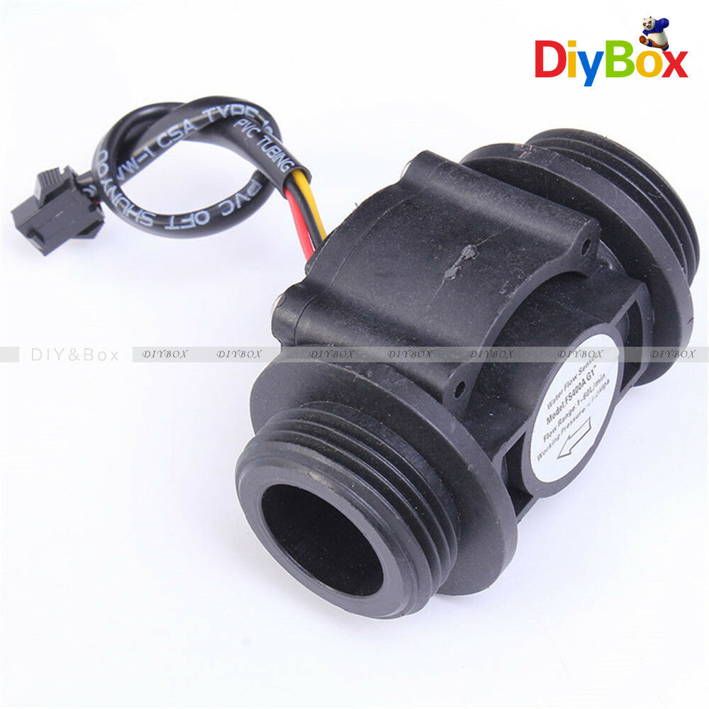 DN25 Water Hall Sensor Switch Liquid Flowmeter Counter DC 5-24V 1-60L/min