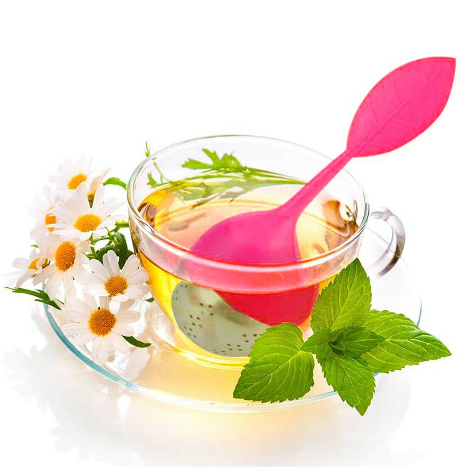 Tea Strainer Loose Tea Steeper Tea Infuser for Loose Leaf Tea Rose Pink