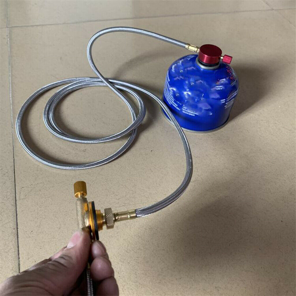 78.7Inch Gas Stove Refill Adapter Hose Flat Cylinder Tank Furnace Connector