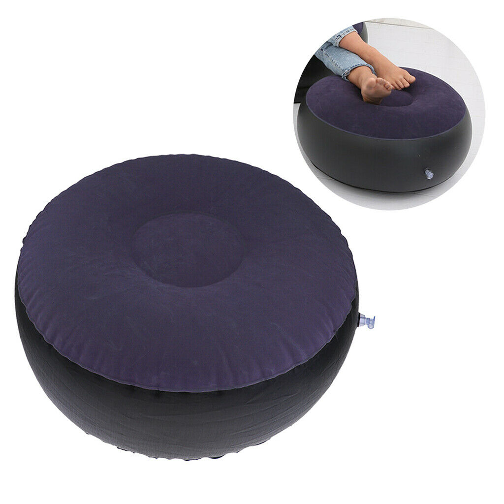 3x Inflatable Stool Ottoman Beach Leisure Air Chair Living Room 62x32cm