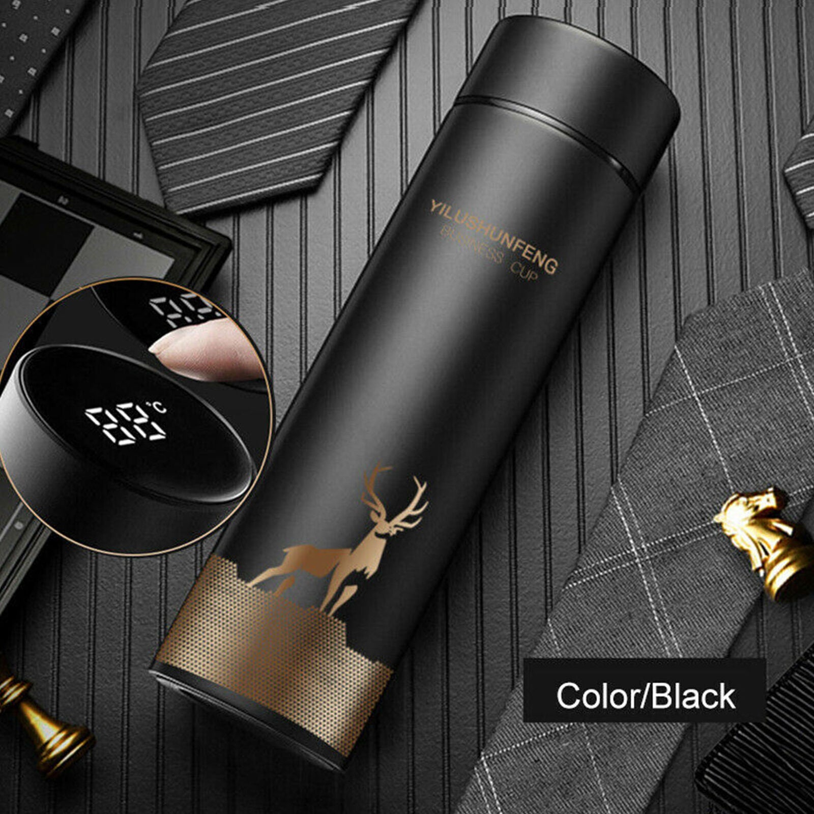 Insulated Travel Coffee Mug Cup Thermal Stainless Steel Flask Vacuum Thermos
