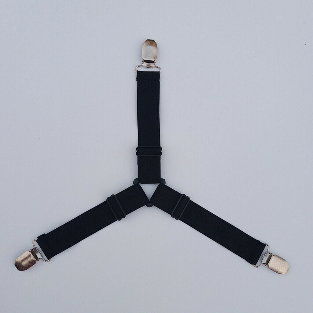 Bed Suspender Straps Mattress Fastener Holder Triangle Grippers Sheet Clips