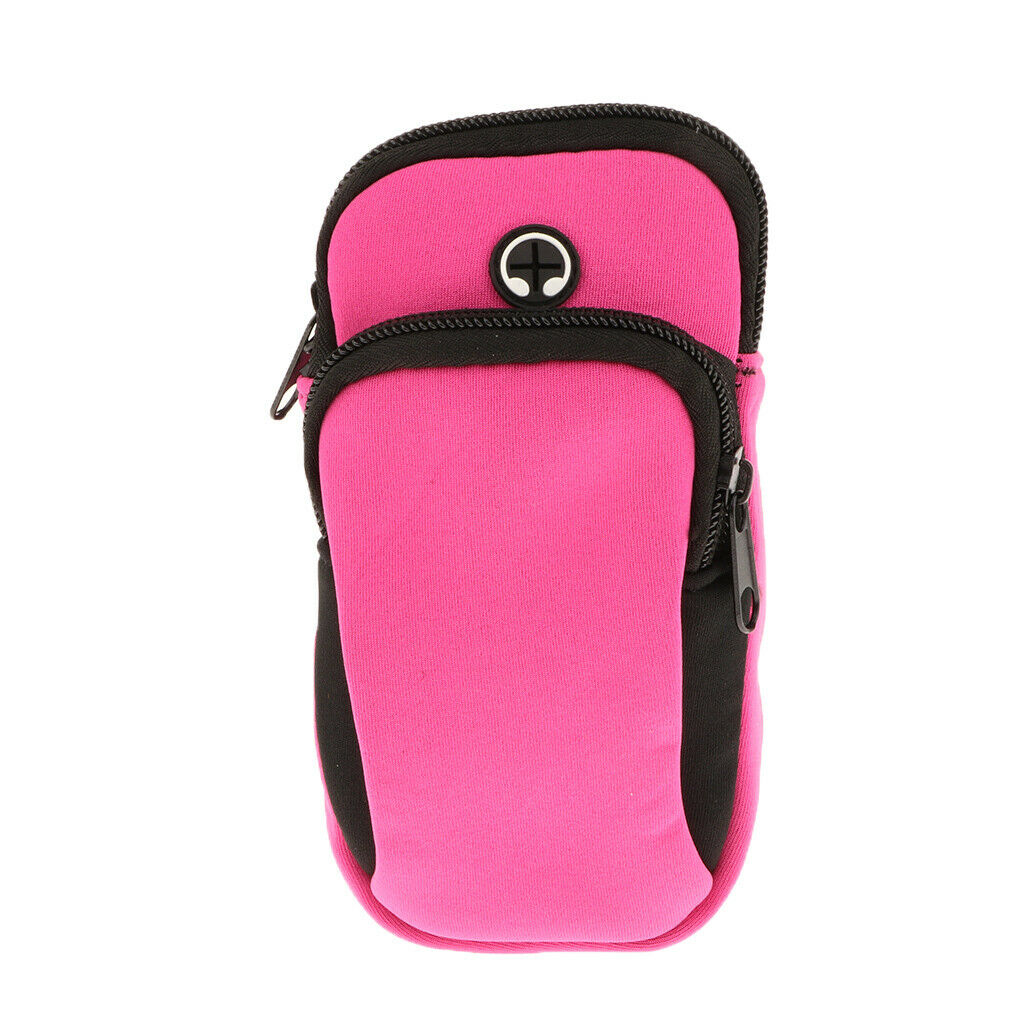 Sport Arm Bag Water Resistant Mobile Phone Holder Gym Waistband Pink