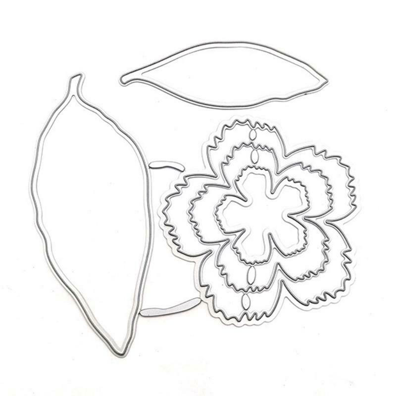 Flower Leaf Metal Cutting Dies Stencil DIY Scrapbooking Album Paper Template