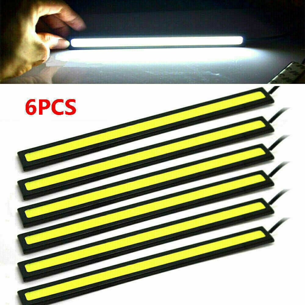 6x 12V White DRL Car LED Strip Lights Bar For Camping Caravan Boat Waterproof