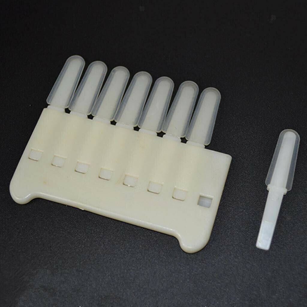 8-Head Royal Jelly Dig Collect Pen Soft Silicon Head Beekeeping Tool White