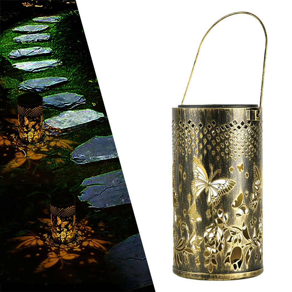 Beautiful Solar Butterfly Light LED Projection Lamp Yard Decor for Terraces