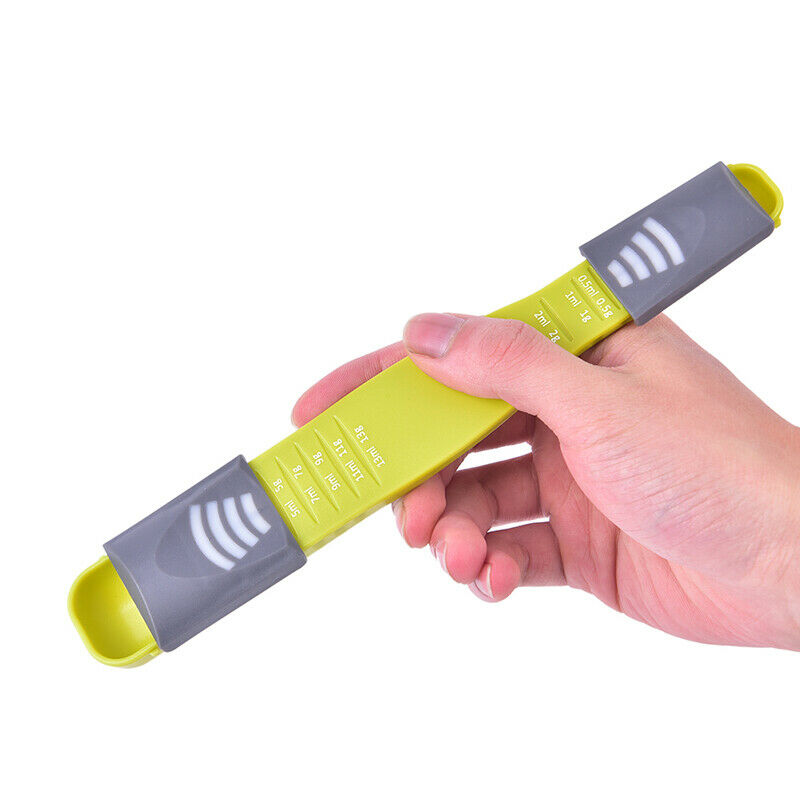 Kitchen Double End Eight Stalls Adjustable Scale Measuring Spoons Meterin.l8