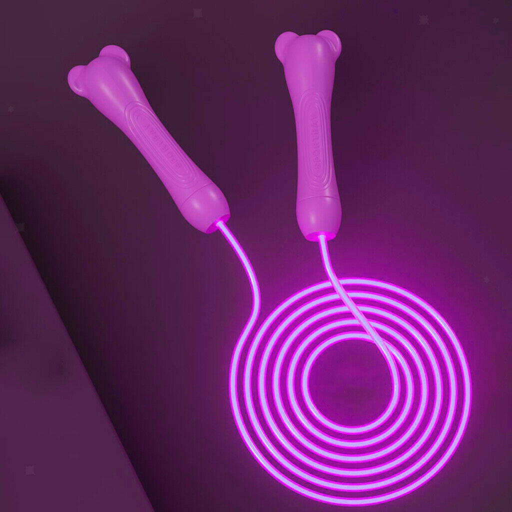 Glowing Luminous Skipping Rope with Skin-friendly Non-slip Handles for Adults,