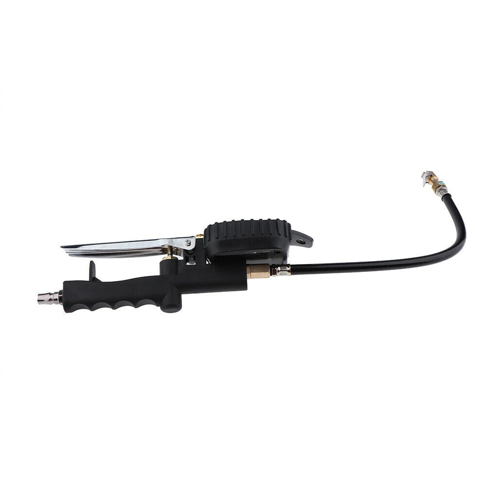 Auto Car Tyre Inflator Tire Pump Pressure Gauge Compressor Air Flexible Hose