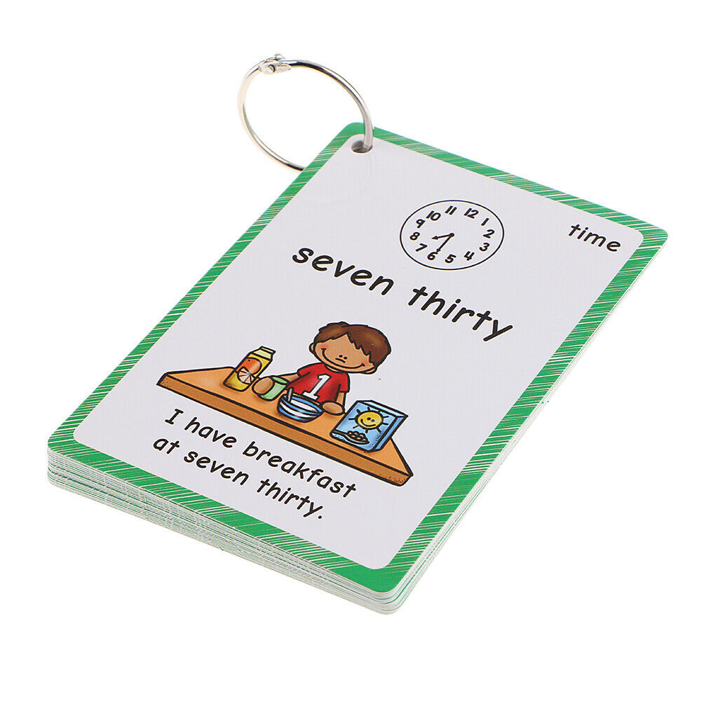 Preschool Education Word Flash Time Phrase Card 19pcs - Time Expression 19