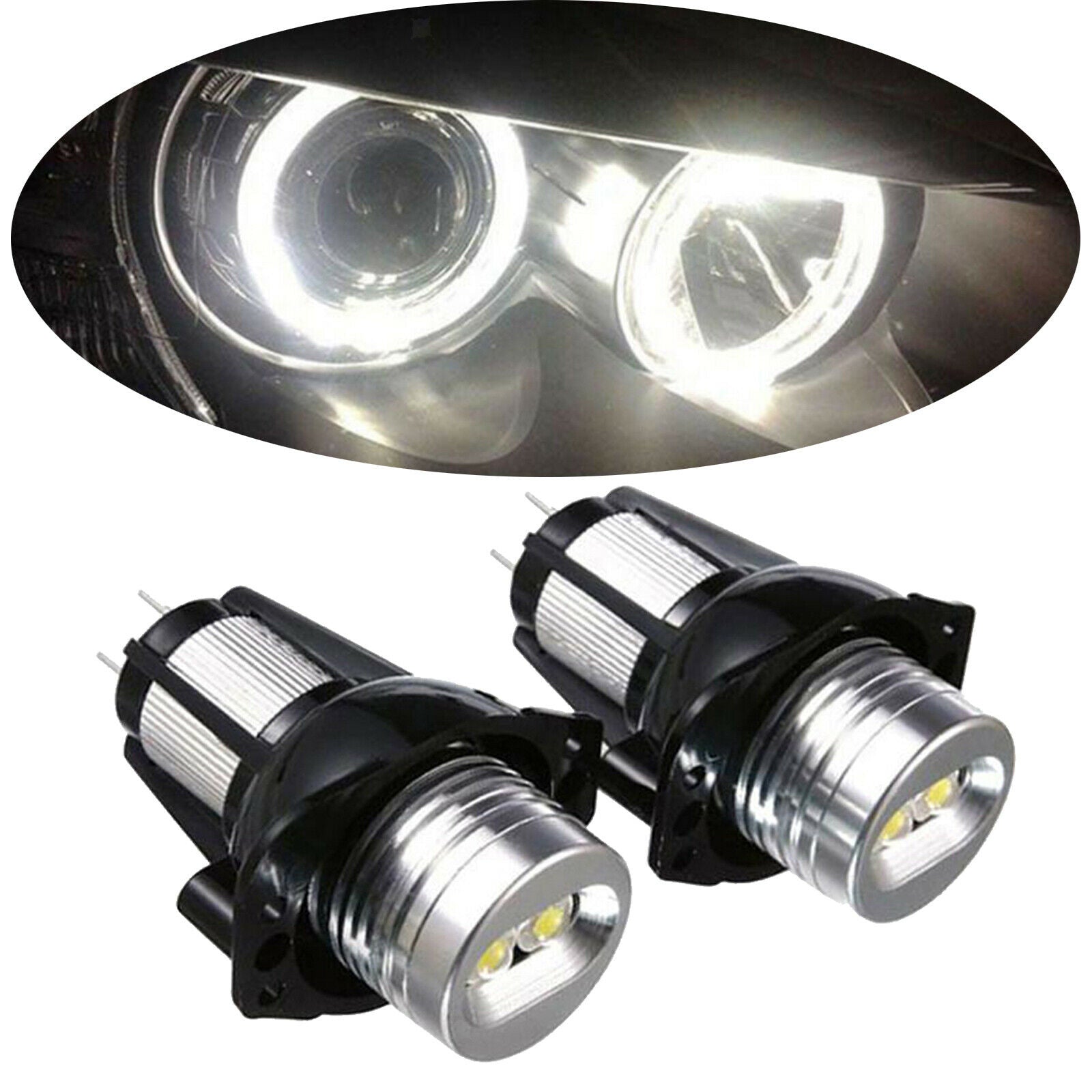 2x LED Angel Eyes Light 12W 12V 6000K Fits for BMW E90 E91 05-08 Parts
